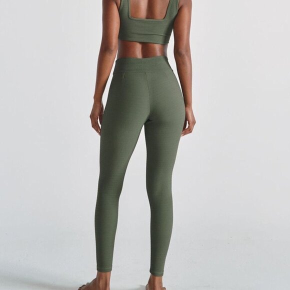 Montce Olive Green Micro Scrunch Classic Legging - Picture 5 of 5